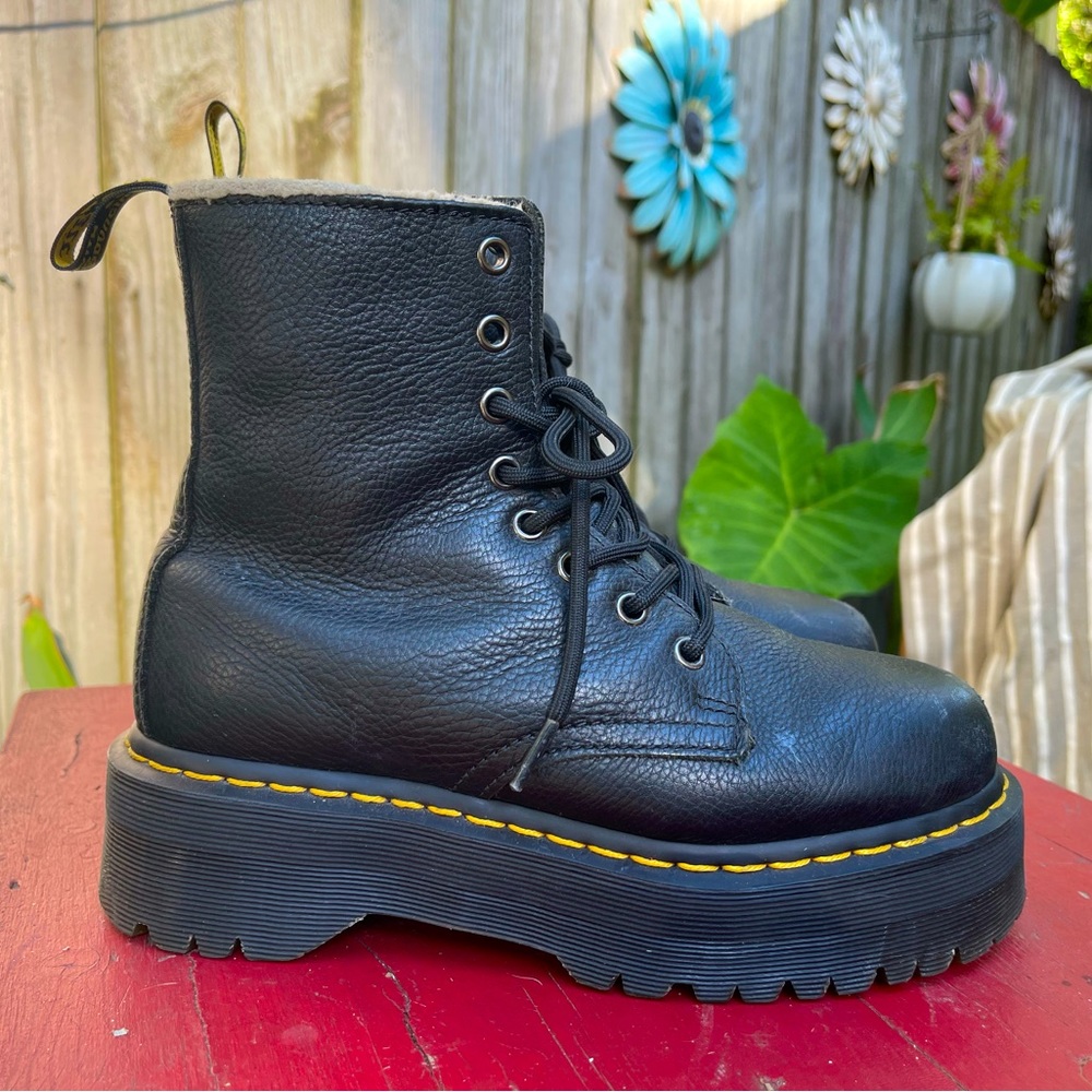 **Dr.Marten’s** Jadon** black leather combat MOTO boots 7